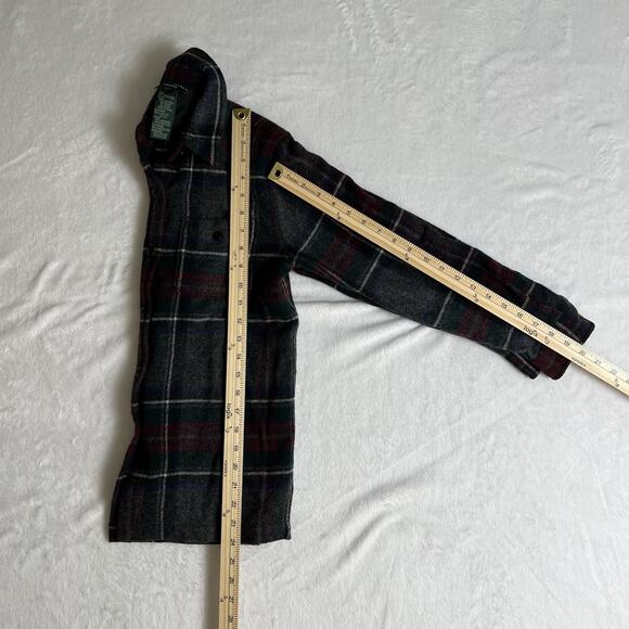 Natan Women's Wool Sweater Size S 3 Forest Green Plaid Preppy Designer Old Money - Picture 6 of 7